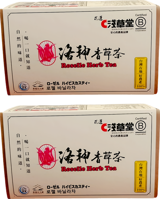 KAKOROT 淺草堂 洛神香草茶, 2個, 12個裝, 3.5g