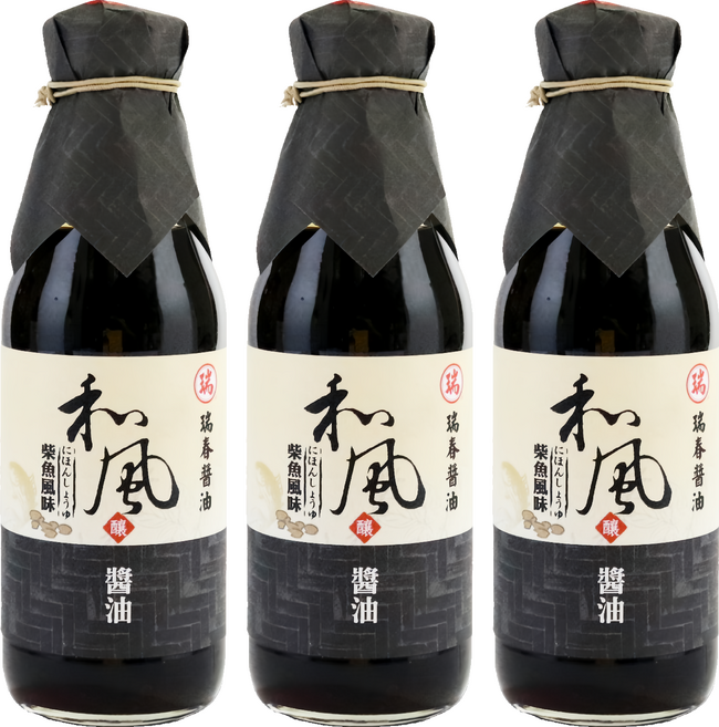 瑞春醬油 和風醬油 柴魚風味, 250ml, 3個