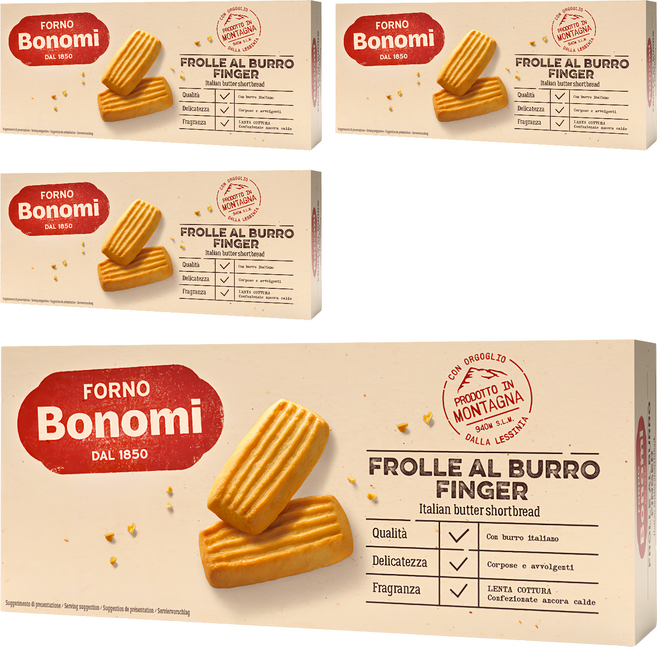 Bonomi 經典奶油餅乾, 150g, 4盒