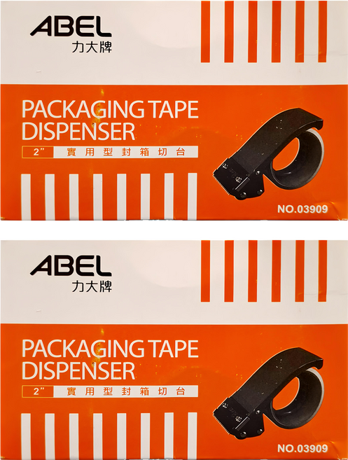 ABEL 力大牌 實用型金屬封箱切台 2吋, 黑色, 2個