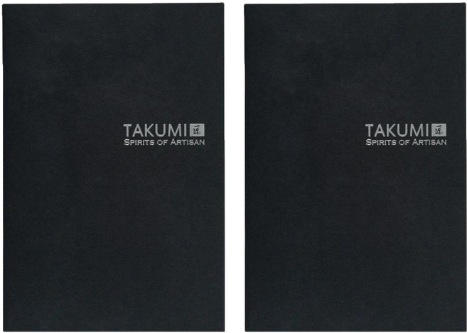 IWI 蒙恬 TAKUMI匠 銀標 A5和紙空白筆記本, 墨色, 2本