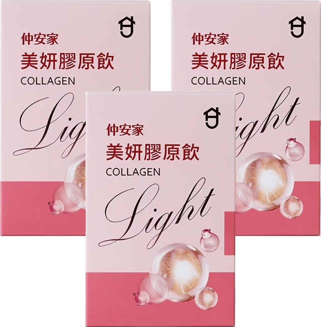 JOIN HOME 仲安家 美妍膠原飲Light 7包, 350ml, 3盒