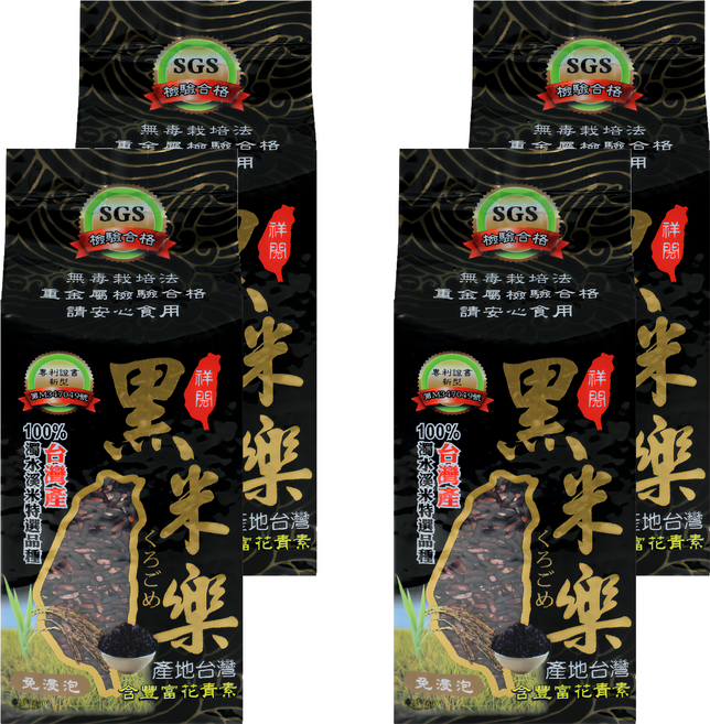 濁水溪特級黑米樂, 600g, 4入