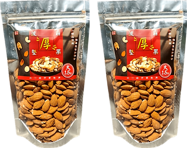品鮮生活 波霸堅果薄鹽美國杏仁果, 2包, 300g