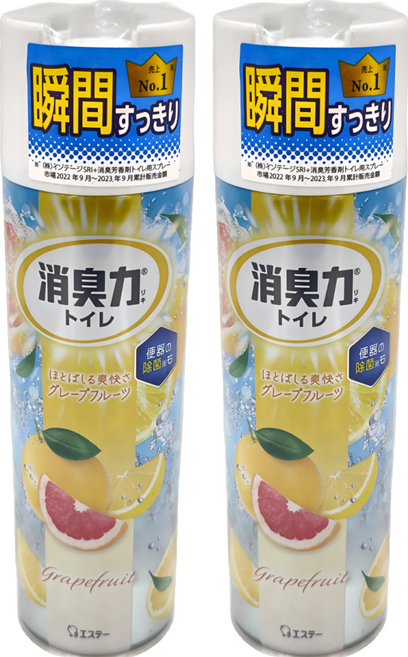 ST 雞仔牌 消臭力 馬桶瞬間消臭力除臭劑, 365ml, 2瓶, 葡萄柚香