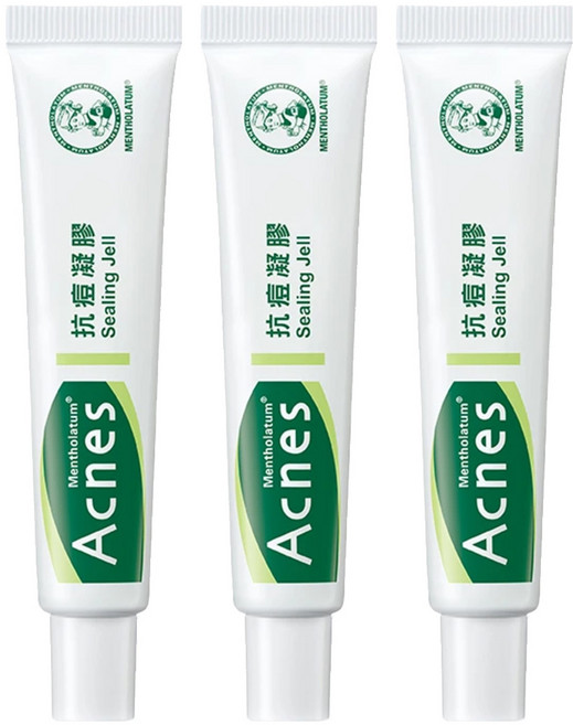 MENTHOLATUM 曼秀雷敦 Acnes 台灣公司貨 抗痘凝膠, 3條, 18g