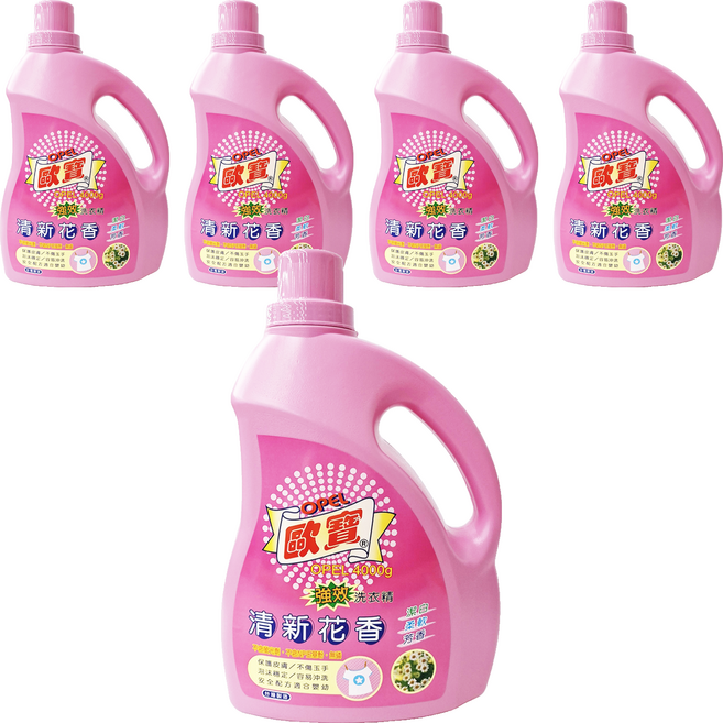 OPEL 歐寶 強效洗衣精 清新花香, 4kg, 5桶