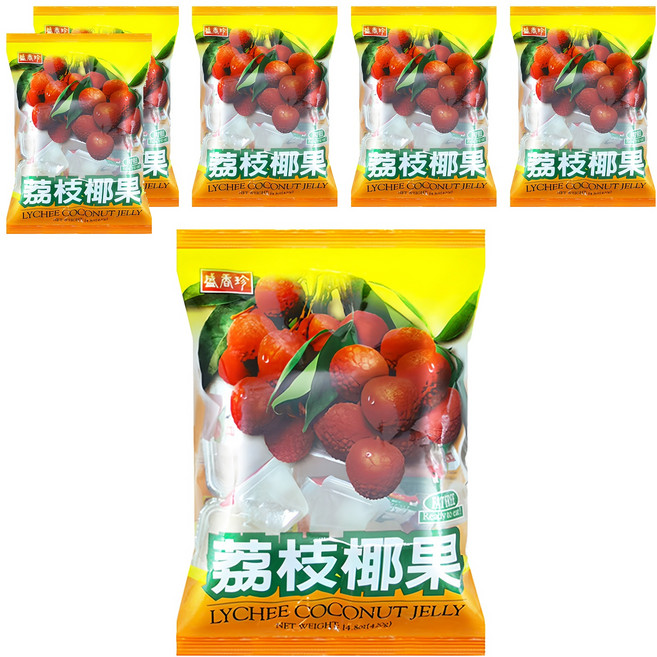 盛香珍 蒟蒻椰果 荔枝, 1kg, 6袋