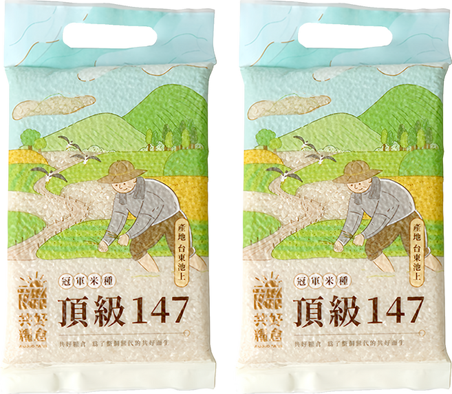 A GOOD BARN 共好糧倉 頂級147白米, CNS一等, 1kg, 2包