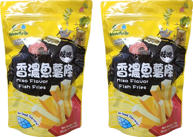 NewtuRe 展康 香濃魚薯條, 2包, 70g