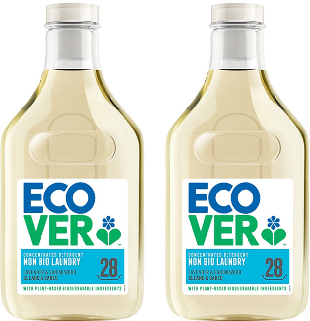 ECOVER 宜珂 薰衣草 + 檀香木 濃縮洗衣精, 1L, 2瓶