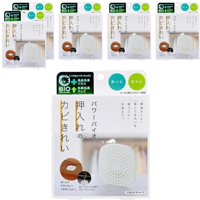 COGIT POWER BIO 可掛式衣櫃/櫥櫃用防霉除臭貼片盒, 19.7g, 6盒