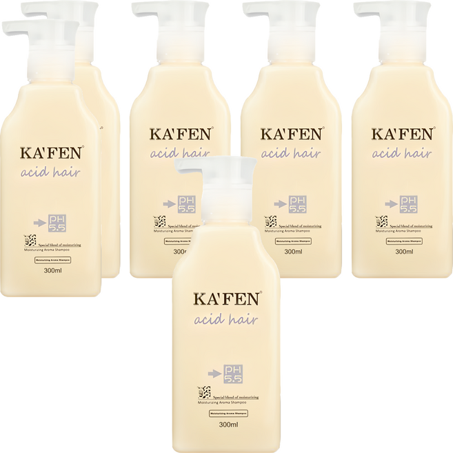 KA'FEN 卡氛 亞希朵 酸性蛋白 高保濕洗髮精, 300ml, 6瓶