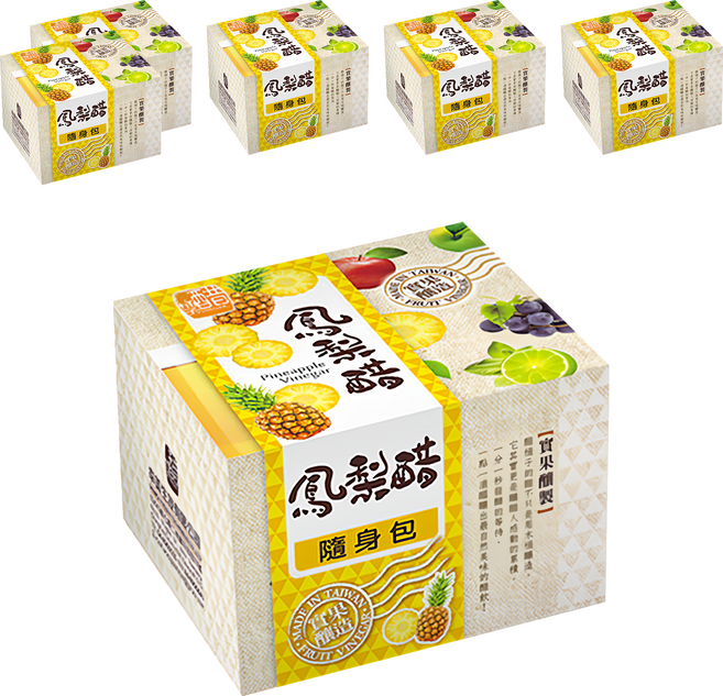 醋桶子 果醋隨身包 鳳梨醋 10包, 330ml, 6盒