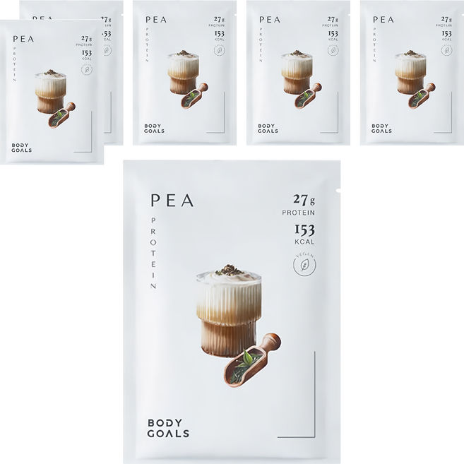 BODY GOALS 全素多效豌豆蛋白飲Pro 觀音拿鐵, 40g, 6包