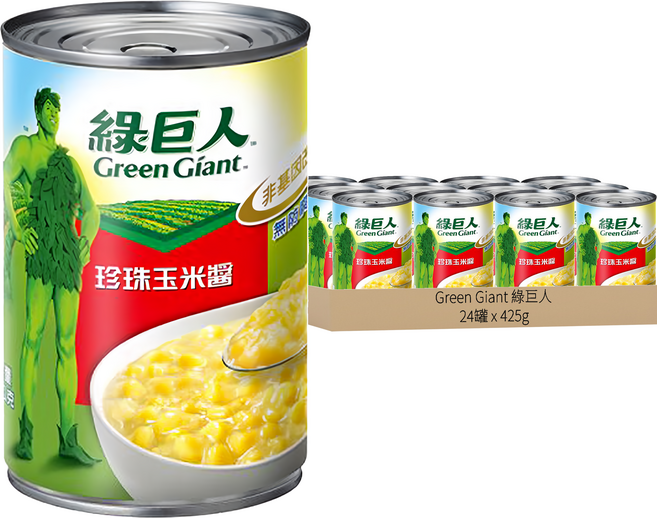 Green Giant 綠巨人 珍珠玉米醬, 425g, 24罐