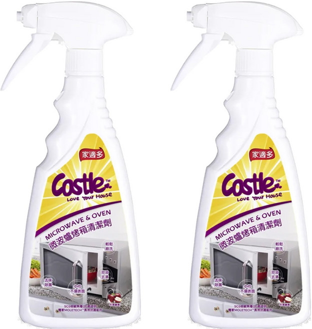 Castle 家適多 微波爐烤箱清潔劑, 500ml, 2瓶
