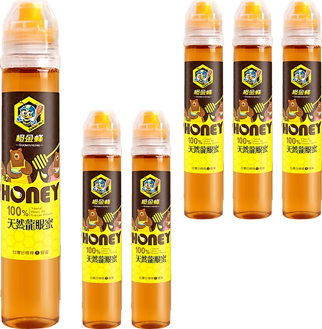 Golden's Honey 橙金蜂 100%天然龍眼蜜, 6瓶, 130g