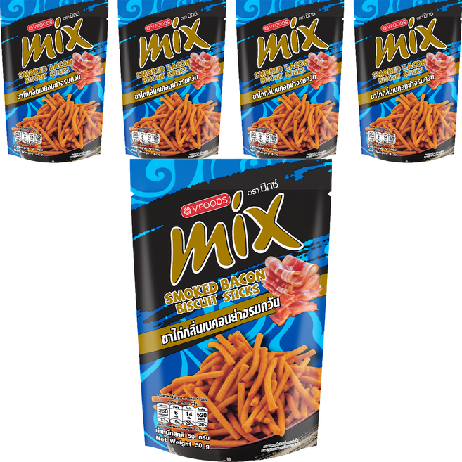 VFOODS Mix 餅乾條 培根味, 50g, 5包