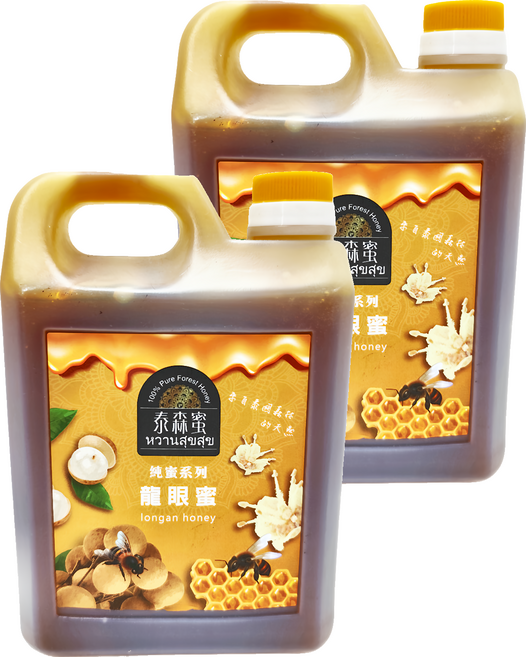 Thai Forest Honey 泰森蜜 龍眼蜜, 1.8kg, 2桶