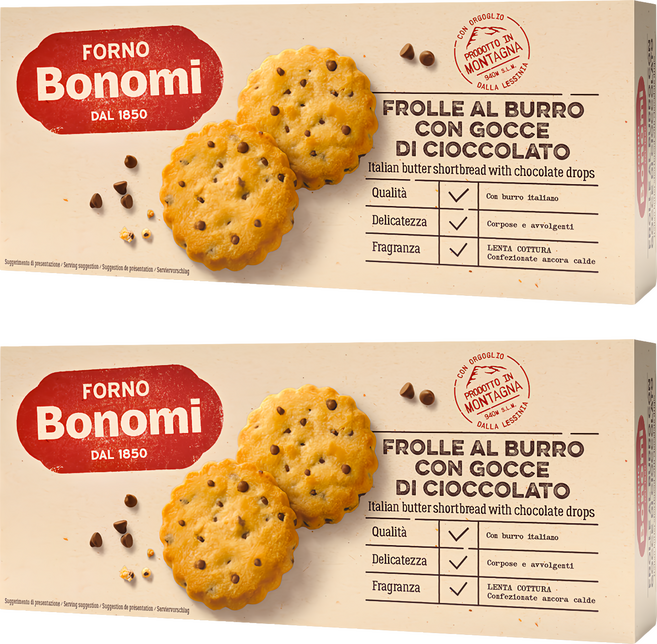 Bonomi 巧克力奶油餅乾, 150g, 2盒
