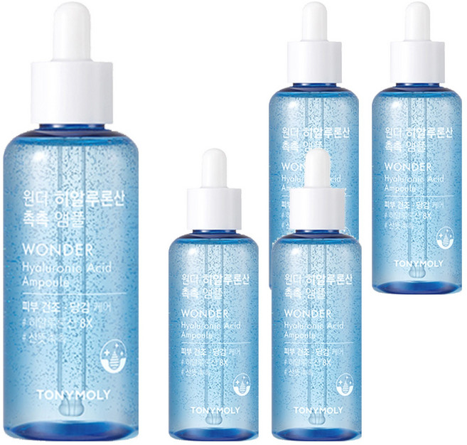 TONYMOLY 韓國原廠直供 Wonder 玻尿酸保濕安瓶, 100ml, 5瓶