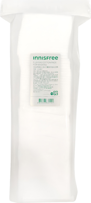 INNISFREE 台灣公司貨 妝自然美妝工具 5層多用途化妝棉 濕敷用, 80片, 1包