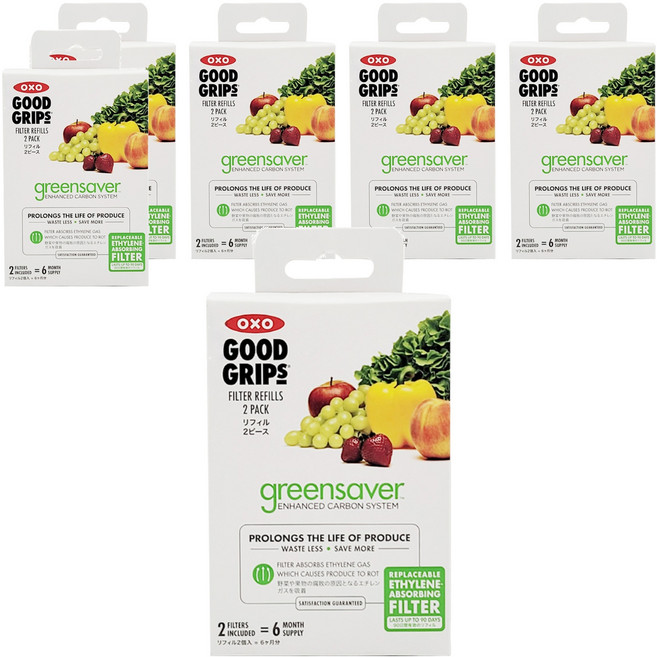 OXO 蔬果長鮮盒活性碳補充包, 15g, 6盒