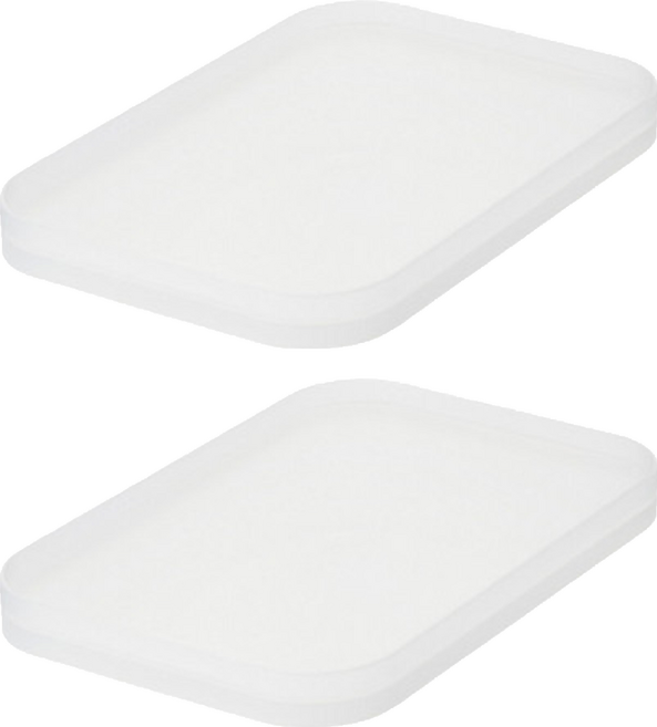 MUJI 無印良品 PP化妝盒蓋 大, 透明白, 2組
