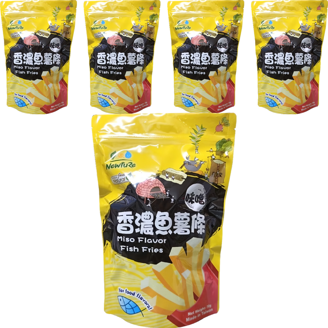NewtuRe 展康 香濃魚薯條, 5包, 70g