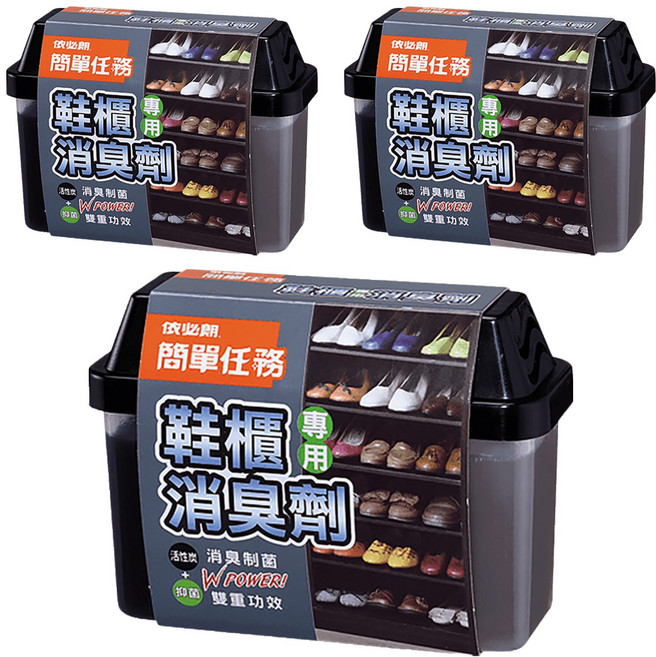 依必朗 簡單任務 鞋櫃專用消臭劑, 150g, 3盒