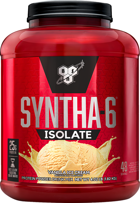 Bsn 畢斯恩 SYNTHA-6 ISOLATE 綜合分離乳清蛋白粉 香草冰淇淋 4.02磅, 1820g, 1罐
