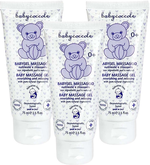 babycoccole 寶貝可可麗 寶寶舒緩護膚按摩膠, 75ml, 3條