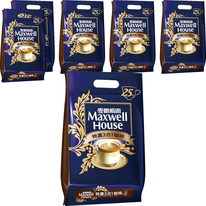 Maxwell House 麥斯威爾 特濃 3合1咖啡, 13g, 25包, 6袋