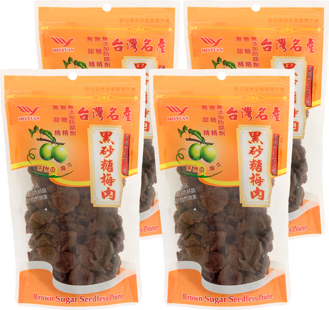 美元蜜餞 站立袋系列 黑砂糖梅肉, 160g, 4包