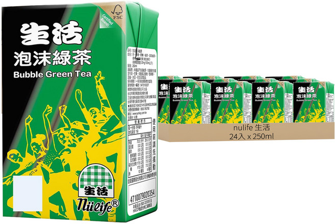 nulife 生活 泡沫綠茶, 250ml, 24入