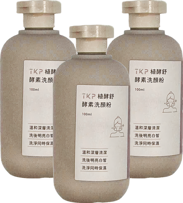 TKP植酵舒酵素 洗顏粉, 100g, 3罐