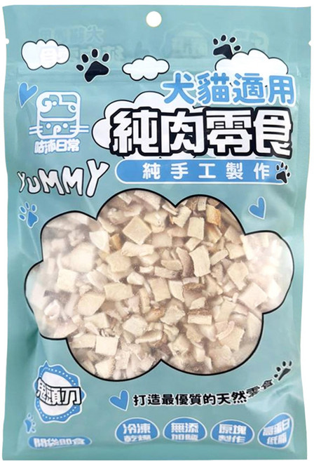 咕沛日常 寵物純肉凍乾零食 魚肉塊, 1個, 鬼頭刀, 100g