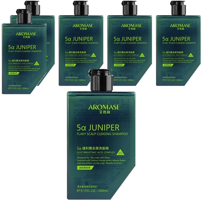AROMASE 艾瑪絲 5α 捷利爾去屑洗髮精(2%)/油性頭皮屑, 6件, 260ml