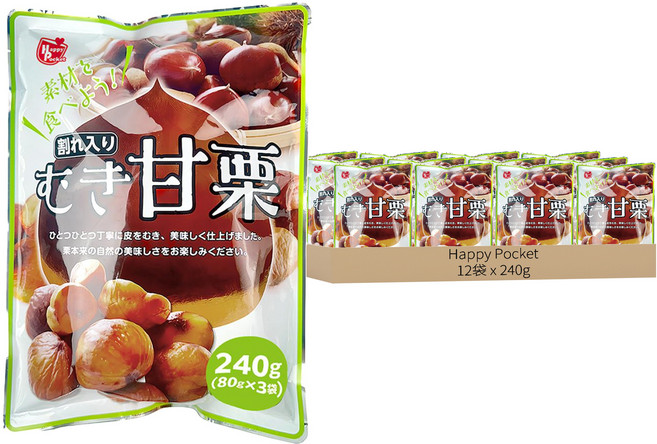 Happy Pocket 甘栗, 240g, 12袋