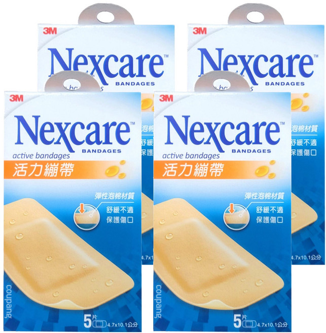 3M Nexcare 活力繃帶 膝蓋與手肘專用, 5片, 4盒