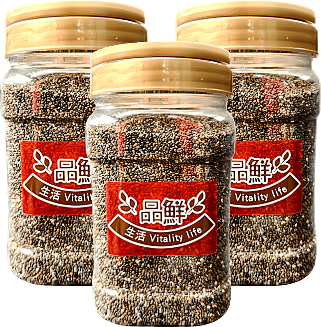 品鮮生活 烘培奇亞籽, 400g, 3罐