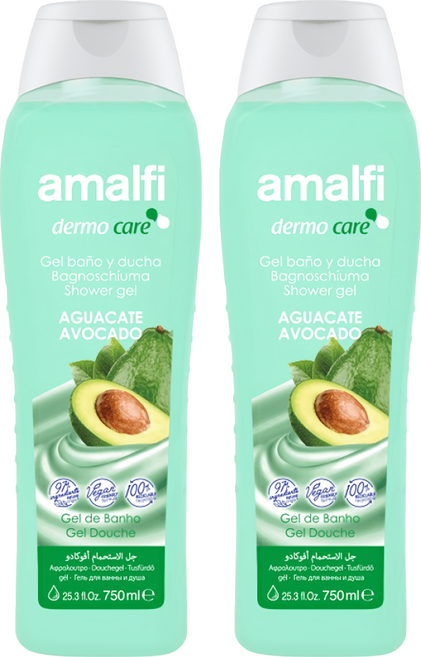 amalfi 重現QQ嬰兒肌 酪梨沐浴露, 750ml, 2瓶