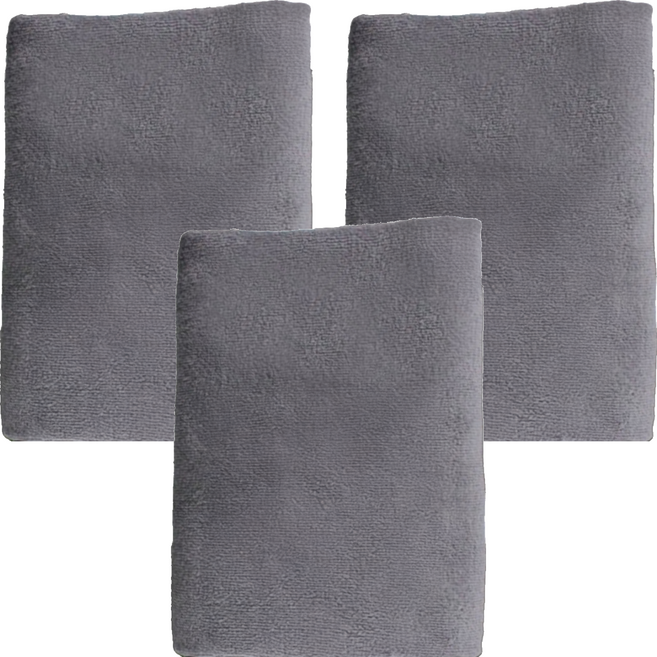 AMENITY TOWEL 浴巾 350g 30支 棉, 灰色, 3條