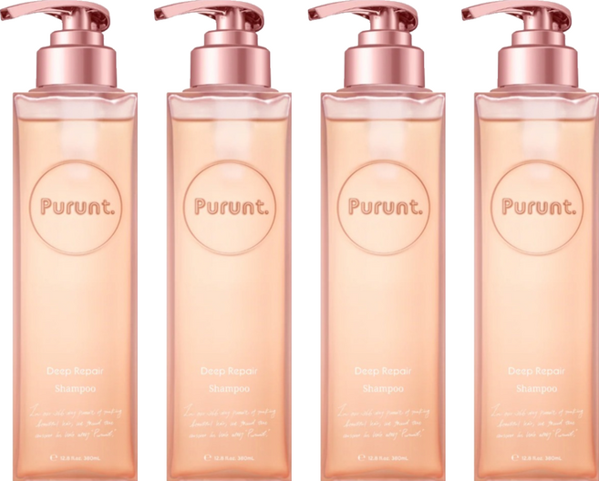 Purunt. 煥漾精華洗髮精 深層修復 粉, 4個, 380ml