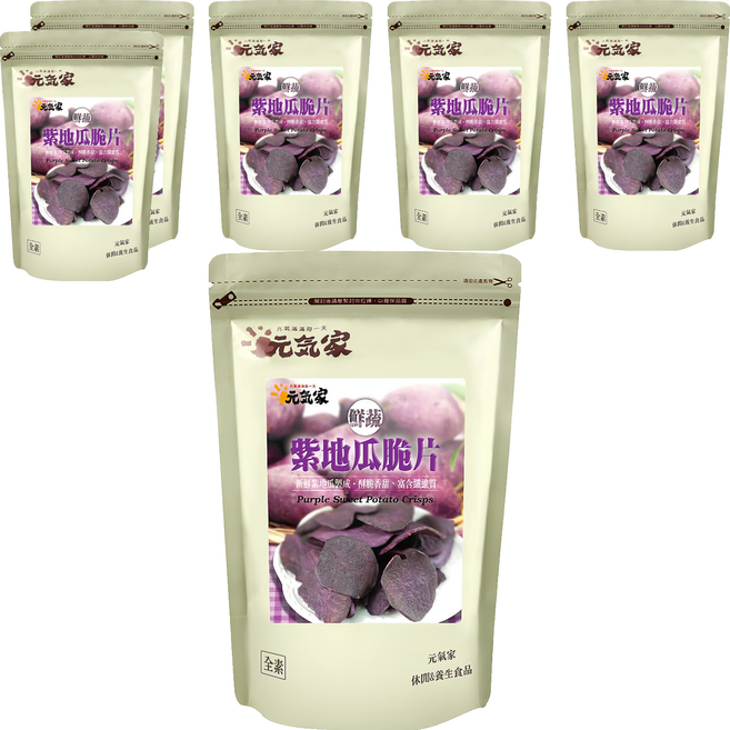 元氣家 紫地瓜脆片, 100g, 6包