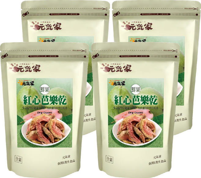 元氣家 紅心芭樂乾, 200g, 4包