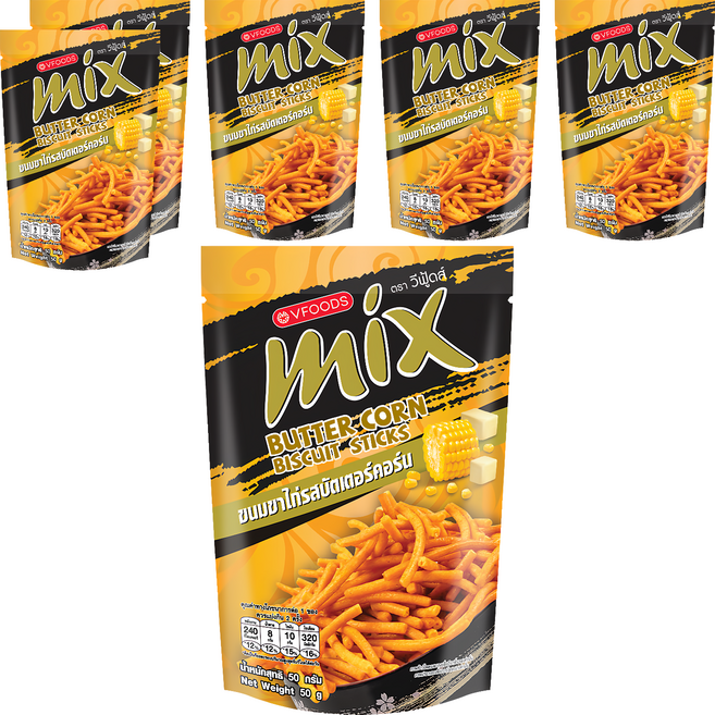 VFOODS Mix 餅乾條 奶油玉米味, 50g, 6包