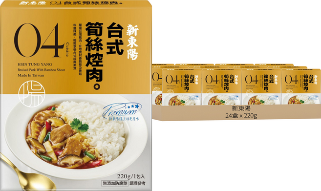 新東陽 台式筍絲焢肉, 220g, 24盒