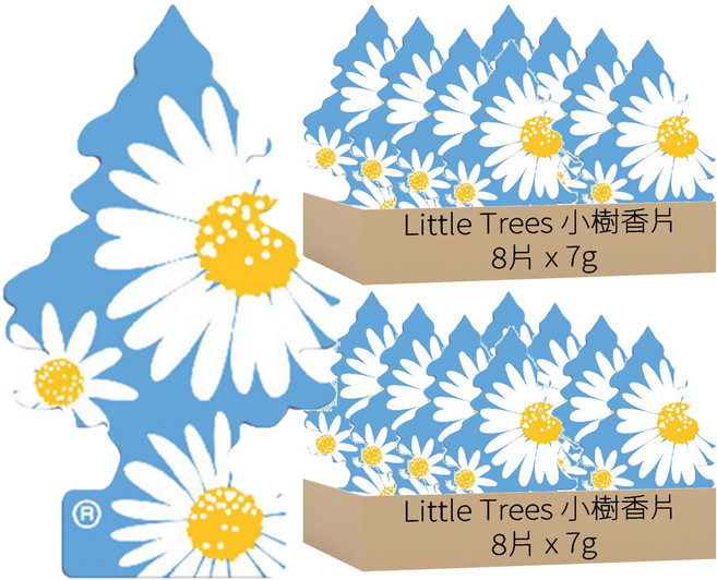 Little Trees 小樹香片 香氛卡, 陽光雛菊, 7g, 16片